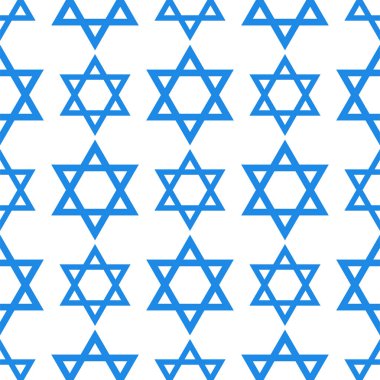 Yahudilik kilise david yıldız geleneksel seamless modeli hanukkah dini sinagog Fısıh İbranice Yahudi vektör çizim.