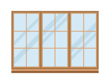 House windows öğeleri tarzı cam çerçeveler inşaat dekorasyon daire vektör çizim düz.