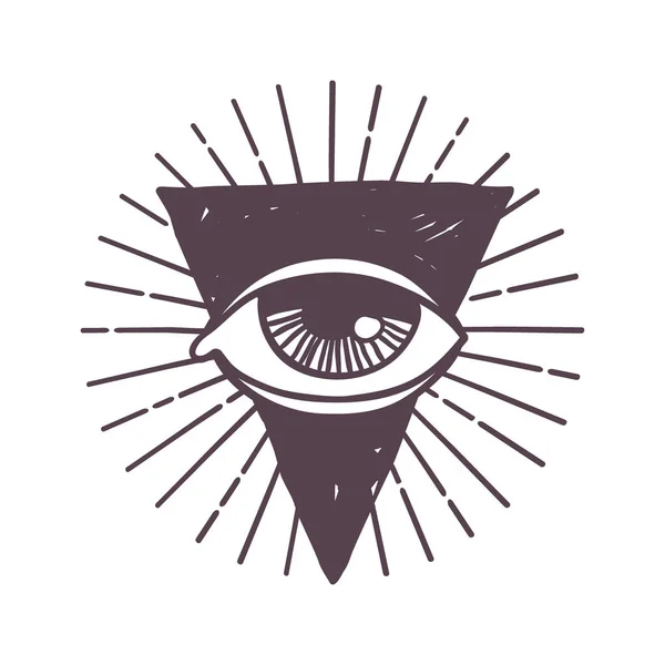 Esoterische oog rune symbool vectorillustratie — Stockvector