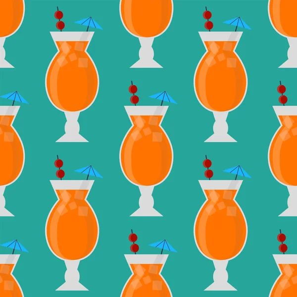Bebidas alcohólicas bebidas cóctel patrón sin costura lager contenedor borracho vasos daiquiri vector ilustración . — Archivo Imágenes Vectoriales
