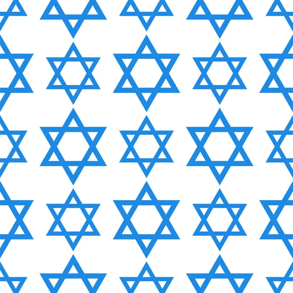 Judaísmo iglesia David estrella patrón inconsútil tradicional hanukkah sinagoga religiosa pascua hebreo judío vector ilustración . — Vector de stock