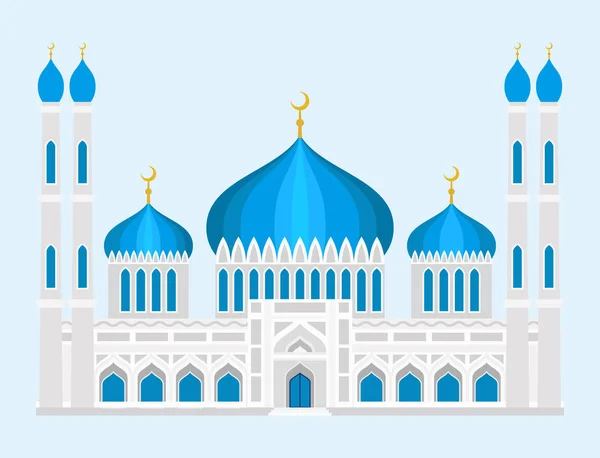 伝統的な大聖堂モスク教会寺院建築ランドマーク観光ベクトル図 — ストックベクタ