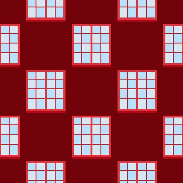 房子 windows 元素平风格玻璃框架无缝图案背景建筑装饰公寓矢量图. — 图库矢量图片