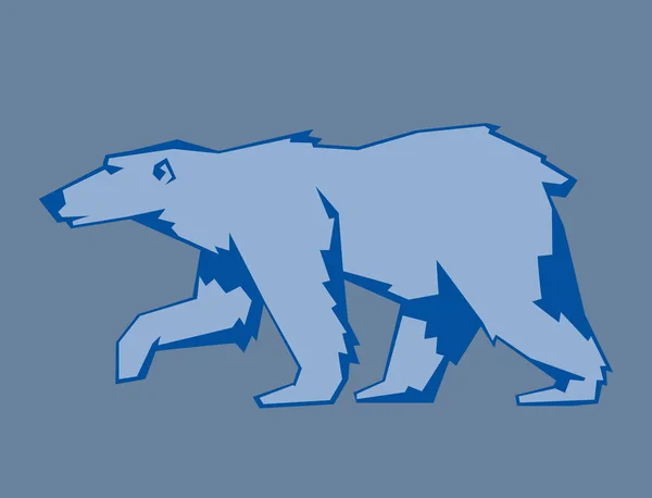 Dragen van de polar dierlijke zoogdieren teddy grizzly grappige happy cartoon predator schattig karakter vectorillustratie. — Stockvector