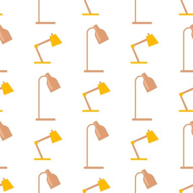 Lamba ampul iç Dikişsiz desen arka plan tasarım beyin fırtınası çözüm enerji mobilya ekipman ev aydınlatma vektör çizim.