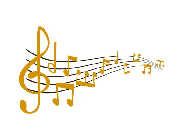 Notes musique vecteur mélodie coloré musicien symboles son notes mélodie texte écriture audio musicien symphonie illustration — Image vectorielle