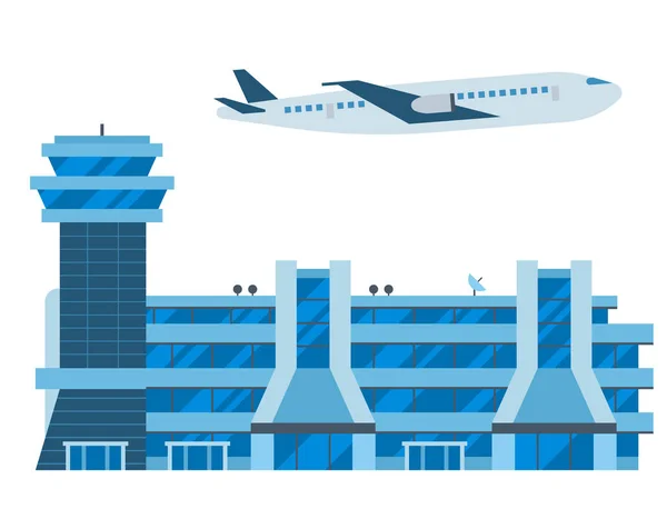 Aviación aeropuerto vector aerolínea gráfico avión aeropuerto transporte volar símbolo de viaje ilustración — Vector de stock