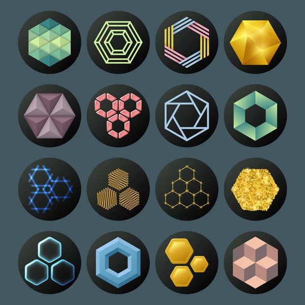 Hexagon design geometric elements honeycombs abstract geometric modern business technologies vector illustration. — Stock Vector