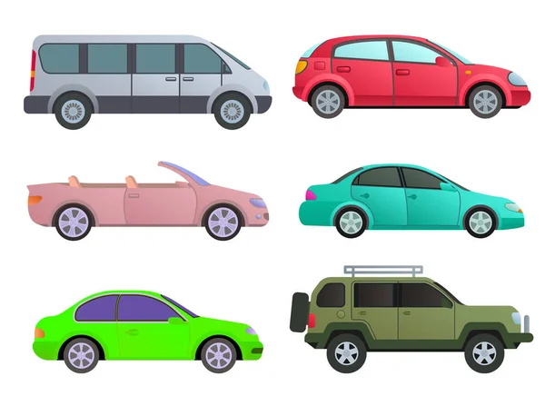 Coche auto vehículo transporte tipo diseño viaje carrera modelo tecnología estilo y automóvil genérico contemporáneo niño juguete plana vector ilustración . — Vector de stock