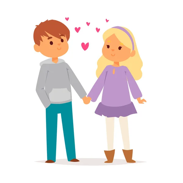 Pareja en el amor vector caracteres juntos feliz sonriendo gente romántica mujer amorosidad juntos relación adulta . — Archivo Imágenes Vectoriales