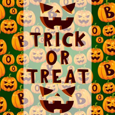 Cadılar Bayramı partisi kutlama davetiye kartı vektör illüstrasyon kabak arka plan tasarımı