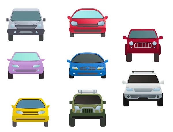 Auto auto voertuig vervoer typeontwerp reizen race model technologie stijl en generieke auto hedendaagse kid speelgoed platte vectorillustratie. — Stockvector