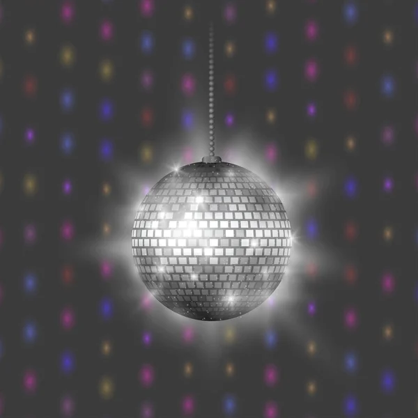 Disco ball discothèque musique fête boîte de nuit équipement de danse illustration vectorielle . — Image vectorielle