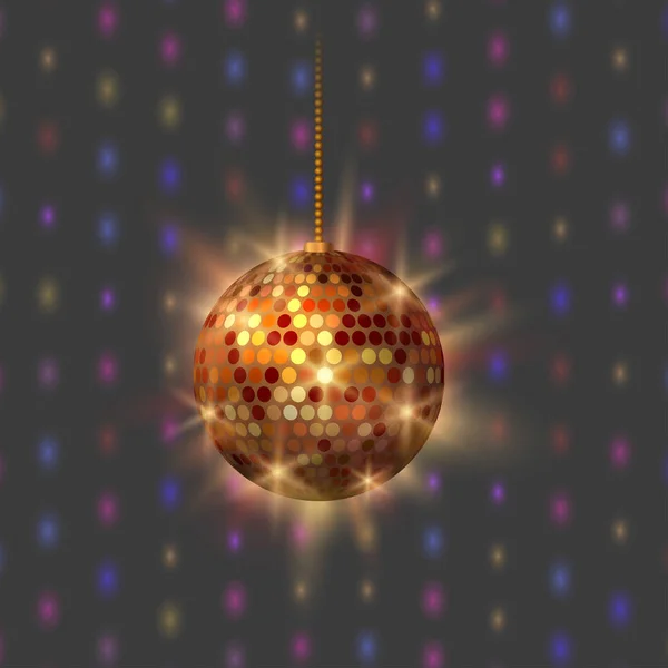 Disko koule diskotéka hudba strana noční klub taneční zařízení vektorové ilustrace. — Stockový vektor