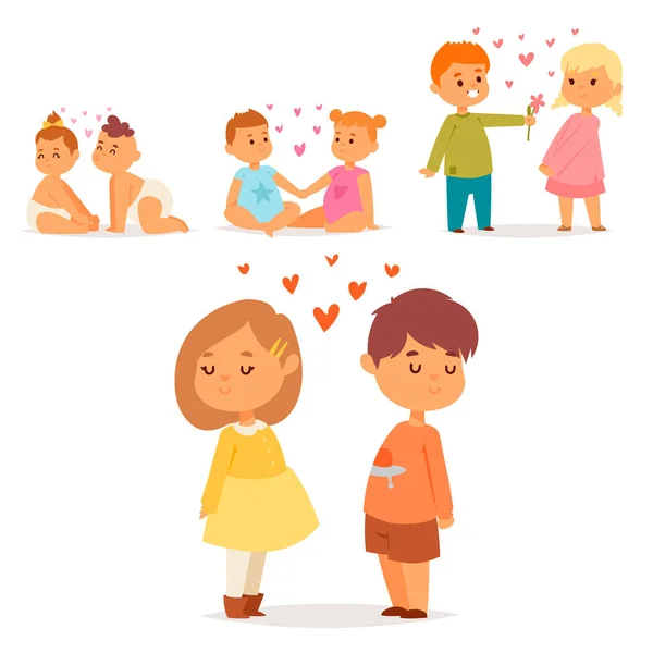 Pareja en el amor vector caracteres juntos feliz sonriendo gente romántica mujer amorosidad juntos relación adulta . — Archivo Imágenes Vectoriales