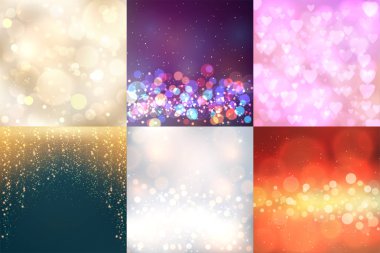 Yaratıcı bokeh vektör soyut trendy doku renkli bulanıklık zemin arka plan süsleme illüstrasyon.