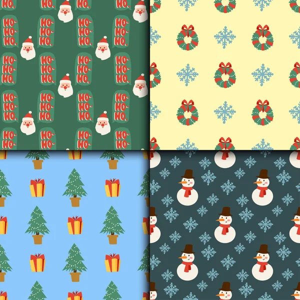 Weihnachten Vektor nahtlose Muster Hintergrund für Grußkarte Winter Neujahr Feier Design. — Stockvektor