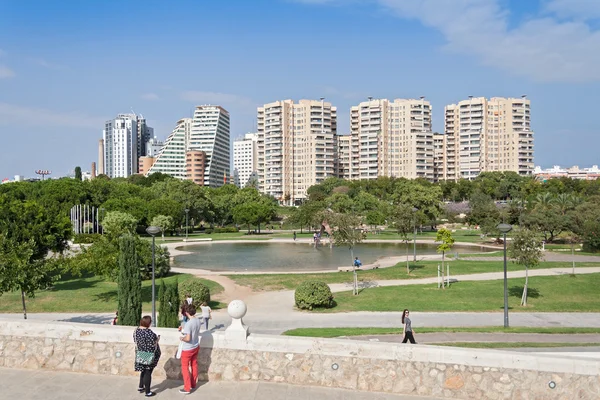 Blick auf den turia park garden in valencia, spanien — Stockfoto