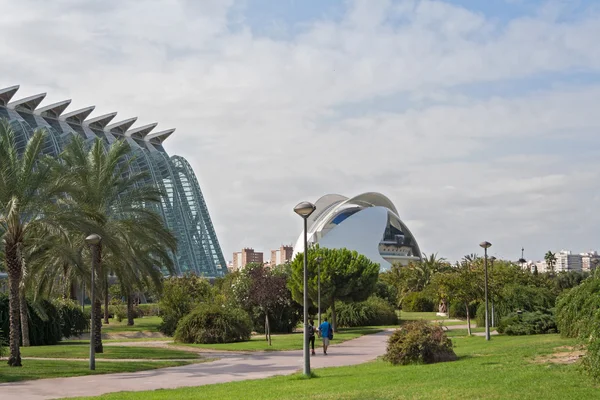 Vista del jardín del parque turia en Valencia, España — Foto de Stock