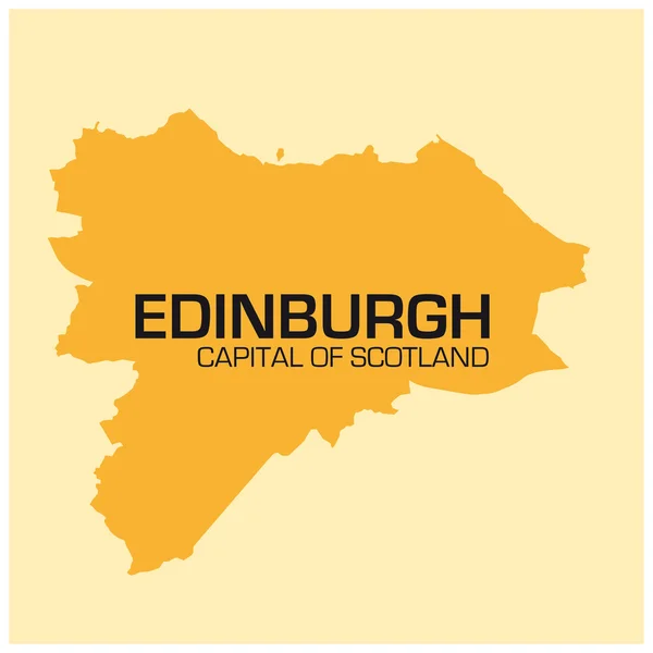 Einfache übersichtskarte der schottischen hauptstadt edinburgh — Stockvektor