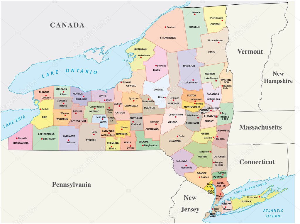 new york administrative map