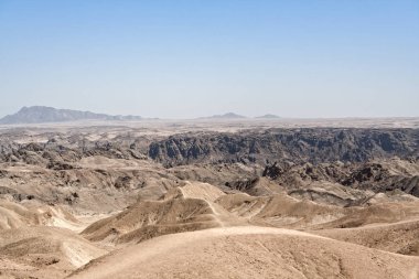 Ay manzaraya Swakopmund, Namibya üzerinden panoramik görünüm