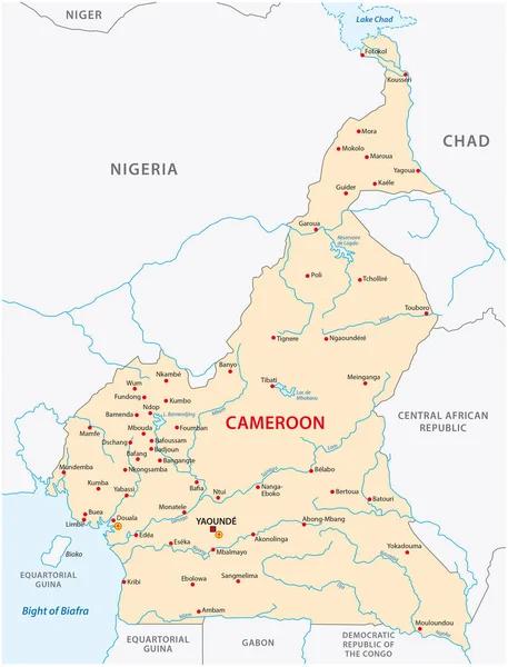 Kamerun vektor karta — Stock vektor