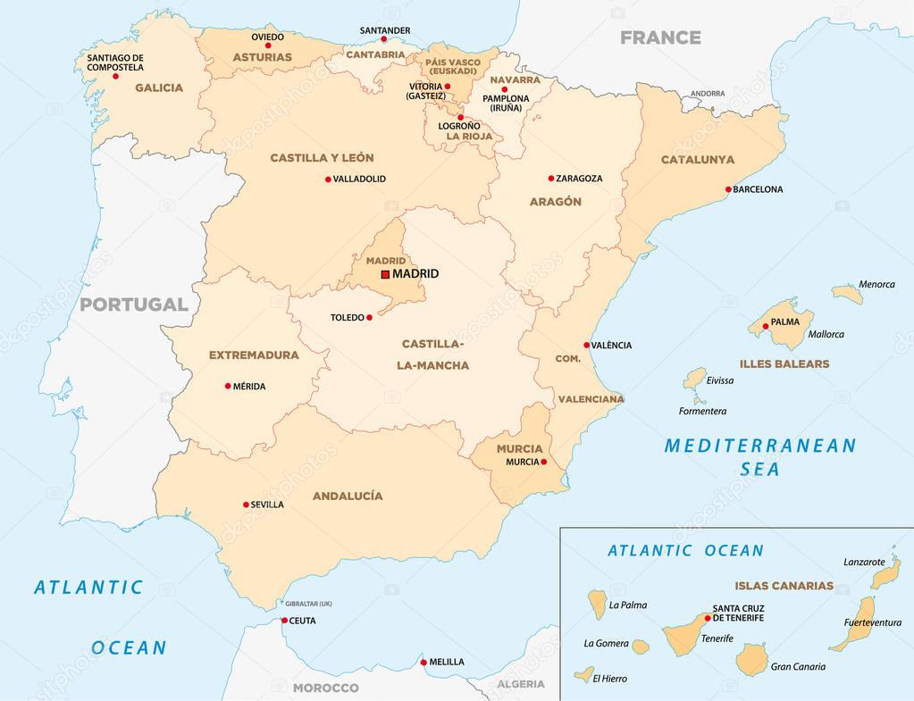 spain administrative map