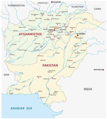 Pakistan Afganistan harita