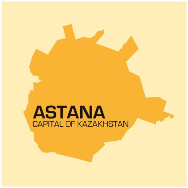 basit Kazakhstans başkenti Astana Haritası Haritası