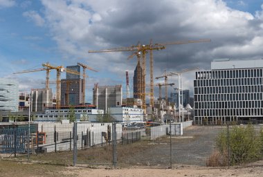 İnşaat alanında bir yeni bölge, Frankfurt, Europaviertel