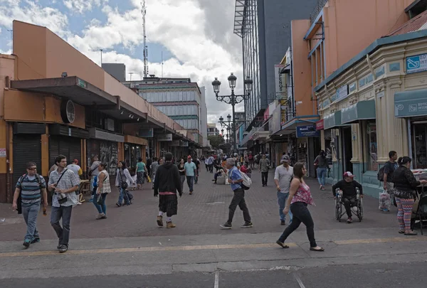 Straat in het centrum van San Jose de hoofdstad van Costa Rica — Stockfoto