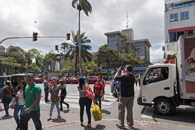San Jose Kosta Rika başkenti şehir merkezinde sokak