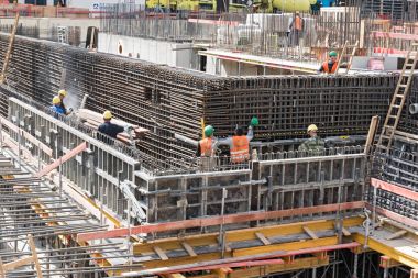 Frankfurt, Almanya'nın yüksek katlı binanın yeni inşaat