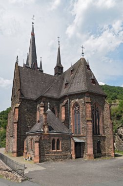 Yeni Gotik parish Kilisesi Lorch-Lorchhausen St Bonifatius, Almanya