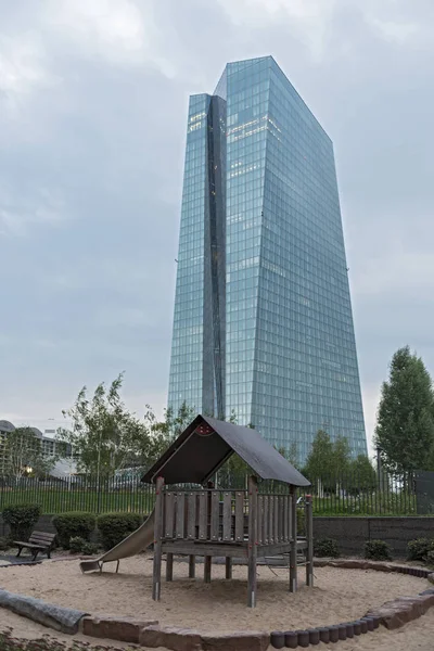 The European Central Bank skyscraper in the city of Frankfurt am Main, Germany