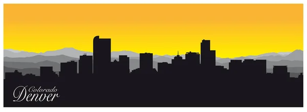 Denver Colorado başkenti silüeti