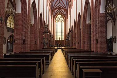 Gotik St. Mary Magdalene kilise Wroclaw, Polonya