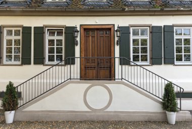 Avcılık kale Moenchbruch, Hesse, Almanya