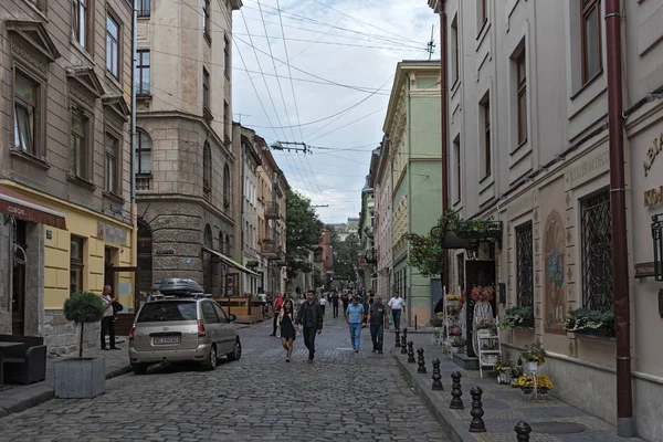 Lviv, Ukrayna'nın tarihi kent yaya bölgesinde
