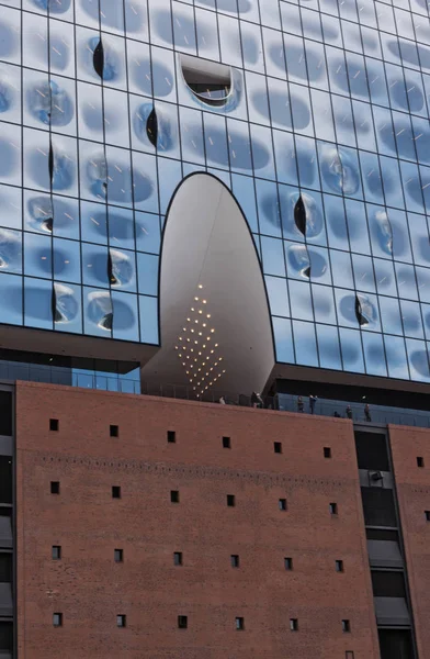 Detalles de la sala de conciertos Hamburger Elbphilharmonie, Alemania — Foto de Stock