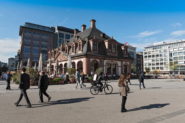 The baroque building cafe Hauptwache in the city of Frankfurt, Germany — Stock Photo, Image