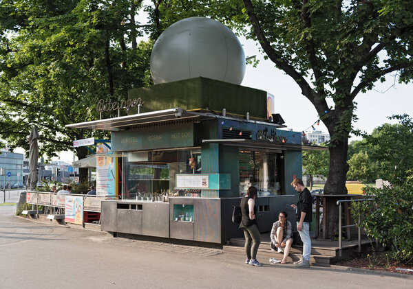The Wuerstelstand (sausage stand) in front of the Prater in Vienna, Austria
