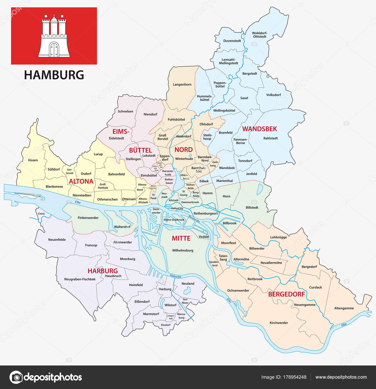  Hambourg Carte  Carte 
