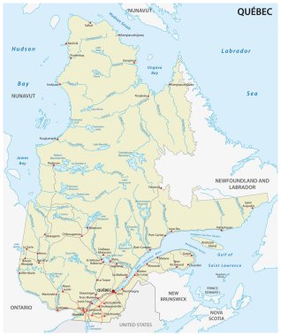 İl quebec ulaşım vektör