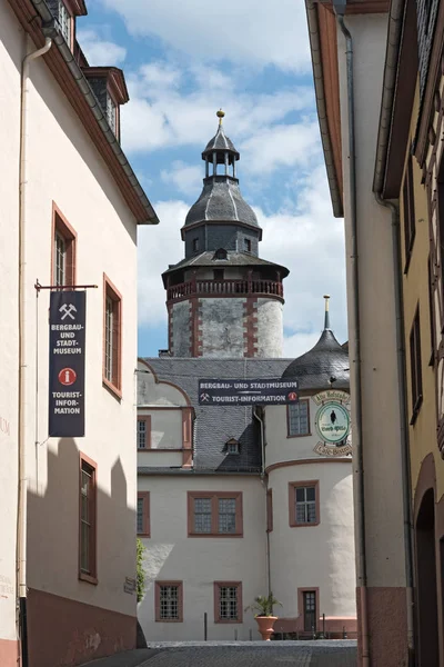 Weilburg Alemania Mayo 2017 Pequeña Calle Casco Antiguo Weilburg Lahn — Foto de Stock