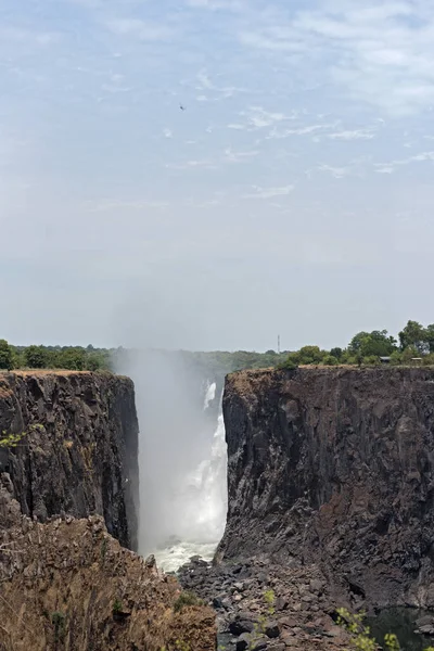 Livingstone Zambia November 2017 Viktória Vízesés Zimbabwe Zambia Afrikában Turisták — Stock Fotó