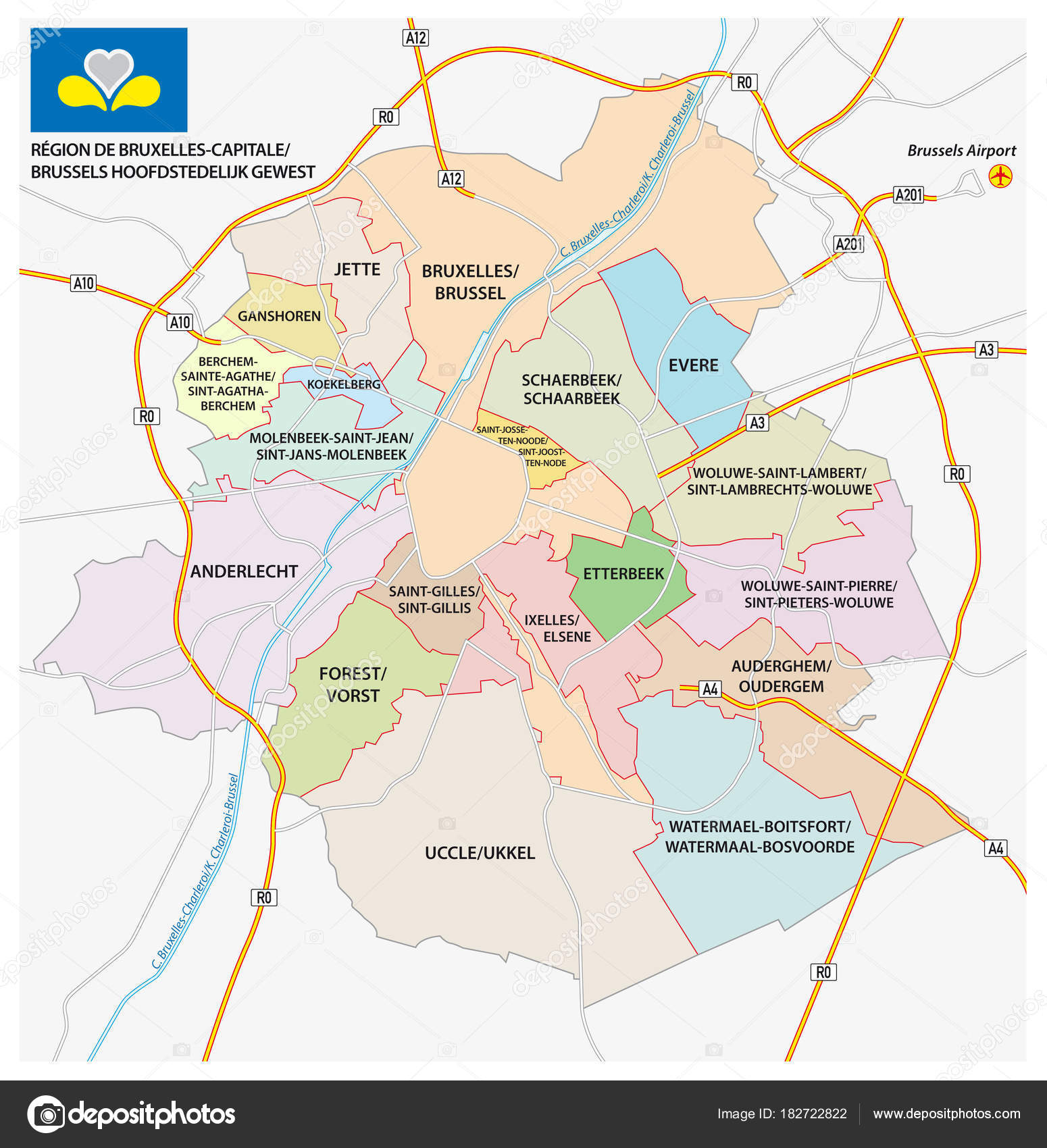 Brusel Terkep Kep / Franciaorszag Belgium Hollandia ...