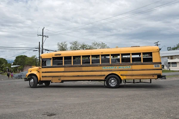 Guabito Panamá Marzo 2017 Autobús Urbano Amarillo Guabito Panamá Frontera — Foto de Stock