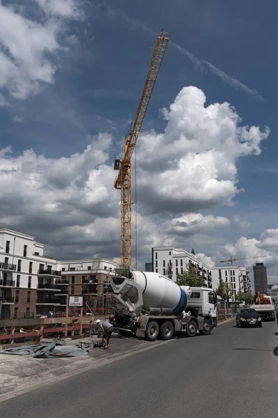 Frankfurt Alemania Julio 2017 Construcción Nuevo Distrito Europaviertel Frankfurt Main — Foto de Stock